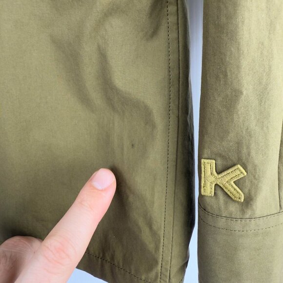 KENZO Button Down Cargo Maxi Pocket Oversized Fit Cotton Green Logo OverShirt  M - Picture 7 of 16